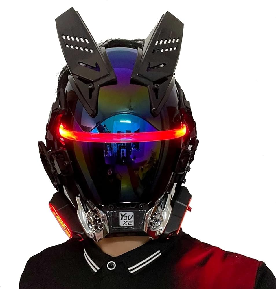 Amazon.co.jp: [TUKRKRS] サイバーパンクマスクヘルメット
